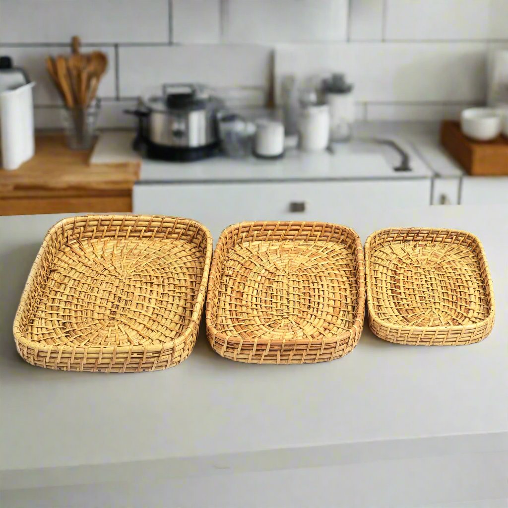 Rectangle Rattan Trays