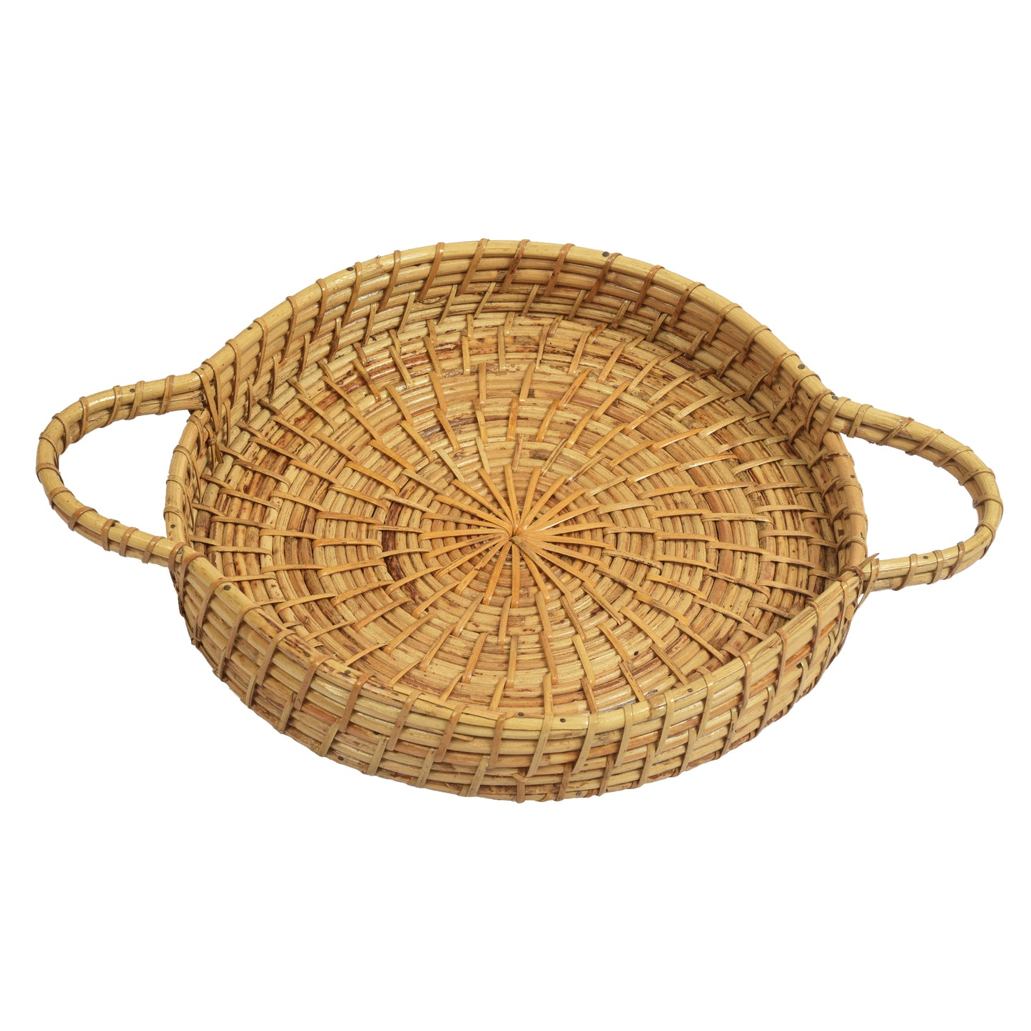 Oval Rattan Handle Trays