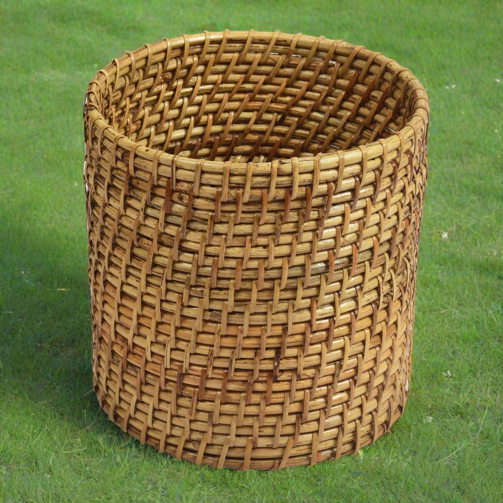 Flat Base Rattan Planters