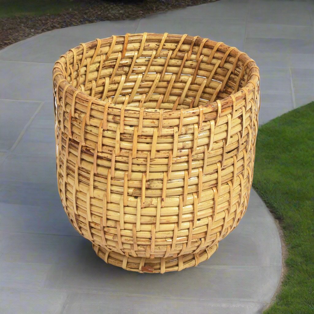 Round Base Rattan Planters