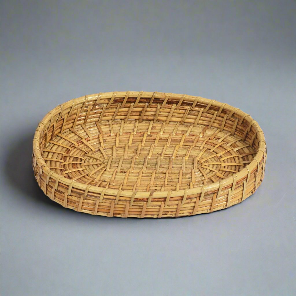 Oval Rattan Tray