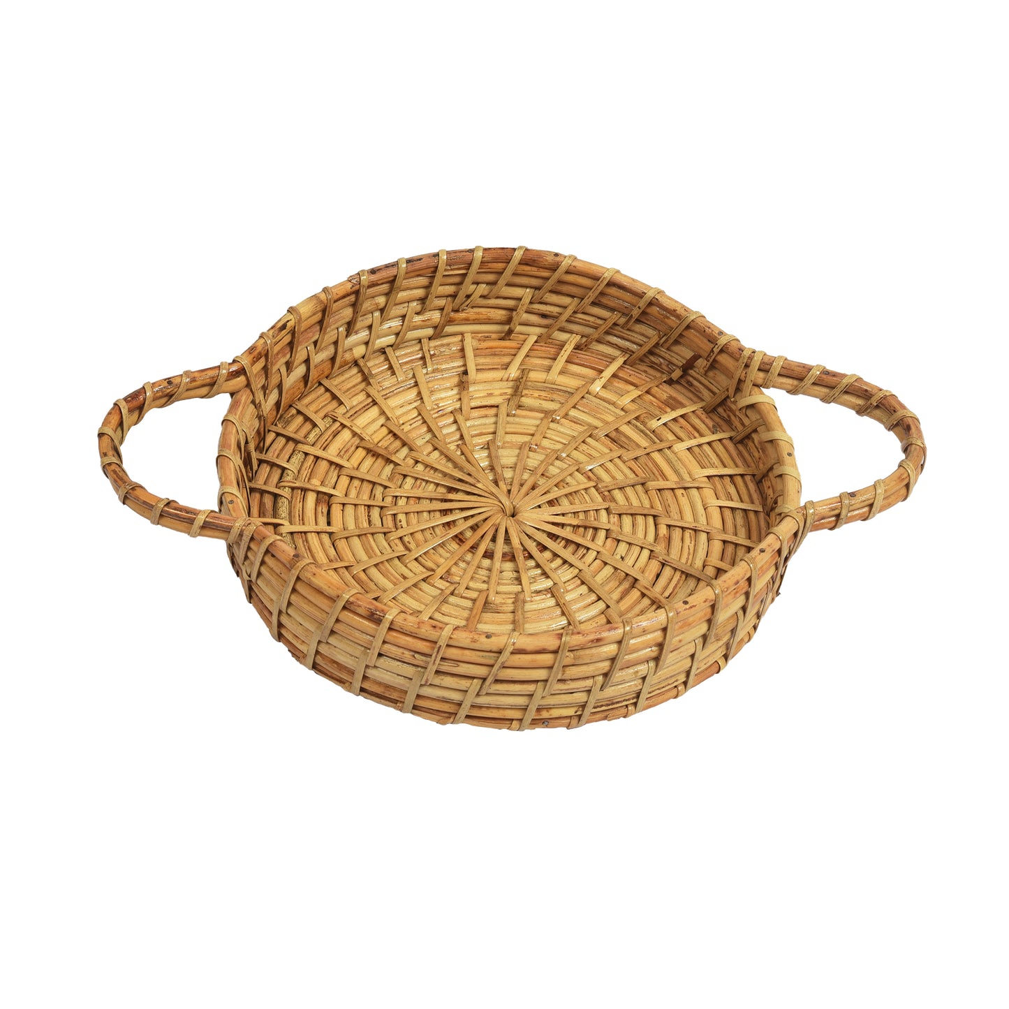 Oval Rattan Handle Trays