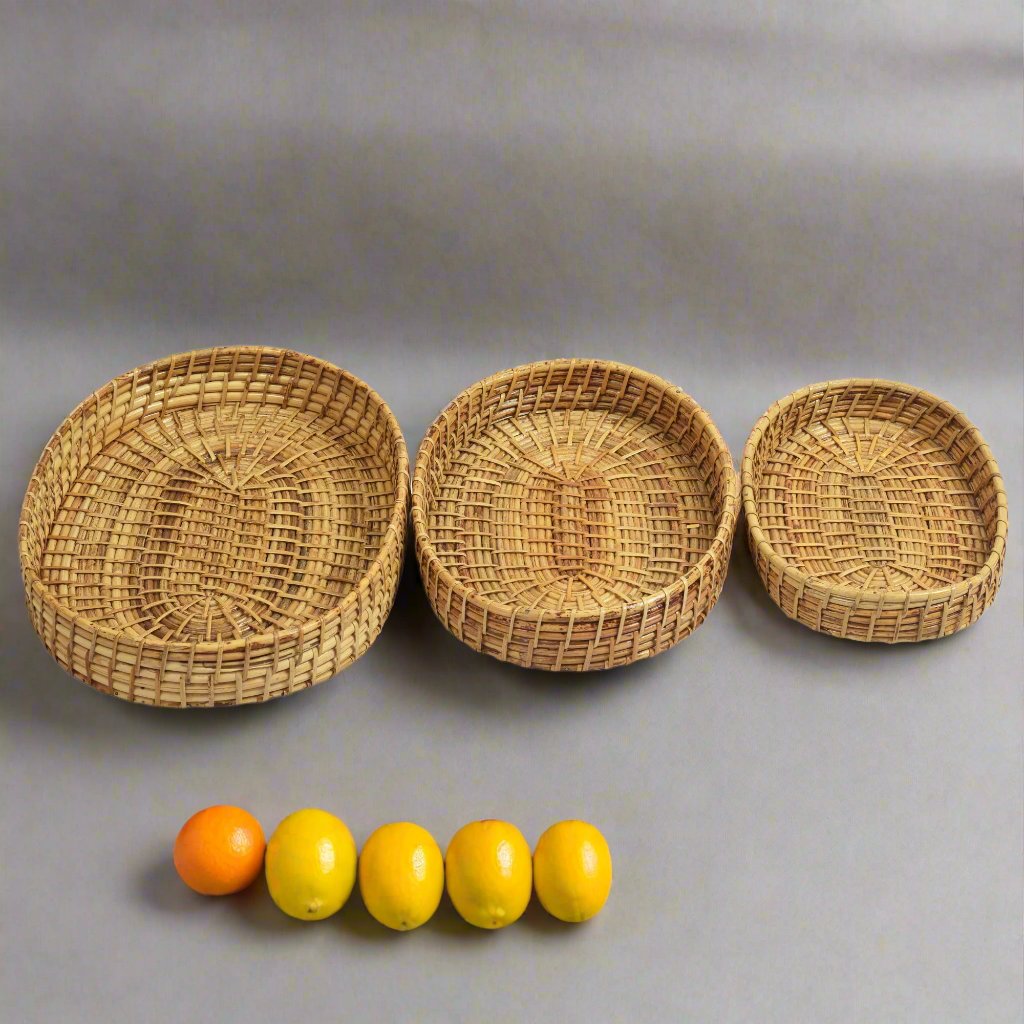 Oval Rattan Tray