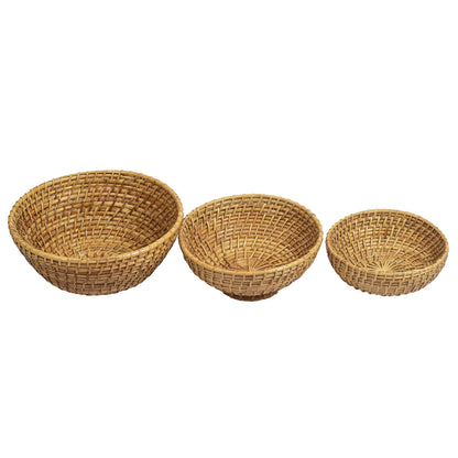 Open Bowl Rattan Planters